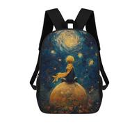 sinyumoney 3D Printed Children's 17inch School Bags Keeper of Planets Backpack Travel Lightweight Backpack Book Bags Kids Boys Girls School Bag
