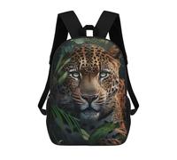 sinyumoney 3D Printed Children's 17inch School Bags Leopard Generative AI Backpack Travel Lightweight Backpack Book Bags Kids Boys Girls School Bag