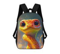 sinyumoney 3D Printed Children's 17inch School Bags Magical Fire Snake Artwork Backpack Travel Lightweight Backpack Book Bags Kids Boys Girls School Bag