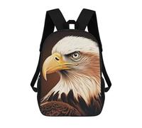 sinyumoney 3D Printed Children's 17inch School Bags Painting Oil Eagle Backpack Travel Lightweight Backpack Book Bags Kids Boys Girls School Bag
