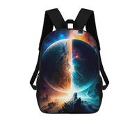 sinyumoney 3D Printed Children's 17inch School Bags Parallel Worlds Backpack Travel Lightweight Backpack Book Bags Kids Boys Girls School Bag