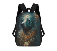 sinyumoney 3D Printed Children's 17inch School Bags Poodle Dog Backpack Travel Lightweight Backpack Book Bags Kids Boys Girls School Bag