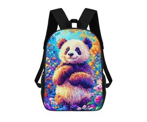 sinyumoney 3D Printed Children's 17inch School Bags Smiling Panda Backpack Travel Lightweight Backpack Book Bags Kids Boys Girls School Bag