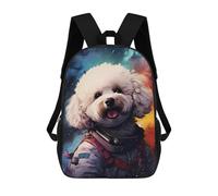 sinyumoney 3D Printed Children's 17inch School Bags Space Pooch Adventure -11 Backpack Travel Lightweight Backpack Book Bags Kids Boys Girls School Bag