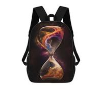 sinyumoney 3D Printed Children's 17inch School Bags Space Time Backpack Travel Lightweight Backpack Book Bags Kids Boys Girls School Bag
