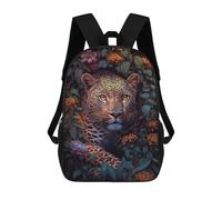 sinyumoney 3D Printed Children's 17inch School Bags The Flowered Leopard Backpack Travel Lightweight Backpack Book Bags Kids Boys Girls School Bag
