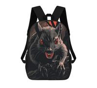 sinyumoney 3D Printed Children's 17inch School Bags Vampire Gothic Squirrel Backpack Travel Lightweight Backpack Book Bags Kids Boys Girls School Bag