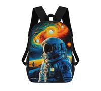 sinyumoney 3D Printed Children's 17inch School Bags Visitors Backpack Travel Lightweight Backpack Book Bags Kids Boys Girls School Bag