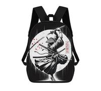 sinyumoney 3D Printed Children's 17inch Sword of The Stranger School Backpack High Capacity Travel Book School Bags for Boys Elementary And Middle School Students