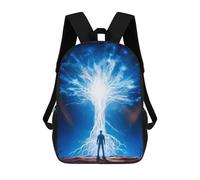 sinyumoney 3D Printed Children's 17inch Tree Of Life Paths School Backpack High Capacity Travel Book School Bags for Boys Elementary And Middle School Students