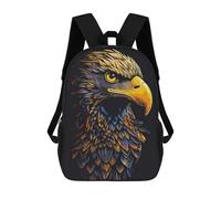 sinyumoney 3D Printed Children's 17inch Yellow Billed Eagle School Backpack High Capacity Travel Book School Bags for Boys Elementary And Middle School Students