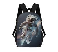 sinyumoney 3D Printed Children's Backpack Astronaut in Space Suit School Backpack High Capacity Travel Book Bags for Boys Elementary And Middle School Students 17inch