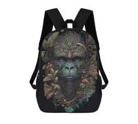 sinyumoney 3D Printed Children's Backpack Baboon Wild Animal Unreal Travel Lightweight School Bag Fashion School Backpack for Kids School Students 17inch