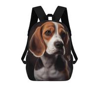 sinyumoney 3D Printed Children's Backpack Beagle Dog School Backpack High Capacity Travel Book Bags for Boys Elementary And Middle School Students 17inch