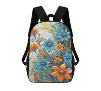 sinyumoney 3D Printed Children's Backpack Beautiful Flower Travel Lightweight School Bag Fashion School Backpack for Kids School Students 17inch