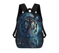 sinyumoney 3D Printed Children's Backpack Beautiful Magical Tiger Travel Lightweight School Bag Fashion School Backpack for Kids School Students 17inch
