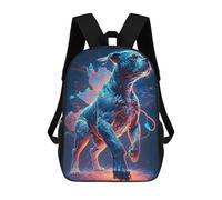 sinyumoney 3D Printed Children's Backpack Boxer Dog Storybook Travel Lightweight School Bag Fashion School Backpack for Kids School Students 17inch