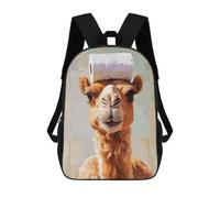 sinyumoney 3D Printed Children's Backpack Camel with Toilet Paper on Head School Backpack High Capacity Travel Book Bags for Boys Elementary And Middle School Students 17inch