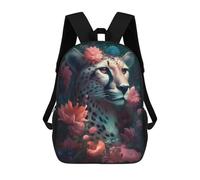 sinyumoney 3D Printed Children's Backpack Cheetah Quaint Travel Lightweight School Bag Fashion School Backpack for Kids School Students 17inch