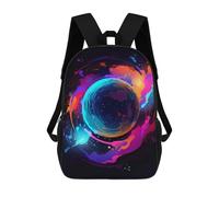 sinyumoney 3D Printed Children's Backpack Colorful Cosmic Sphere Travel Lightweight School Bag Fashion School Backpack for Kids School Students 17inch