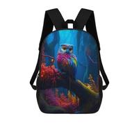 sinyumoney 3D Printed Children's Backpack Colorful Fantasy Owl-26 School Backpack High Capacity Travel Book Bags for Boys Elementary And Middle School Students 17inch