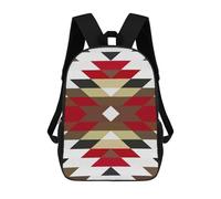 sinyumoney 3D Printed Children's Backpack Colorful Geometric 01 School Backpack High Capacity Travel Book Bags for Boys Elementary And Middle School Students 17inch