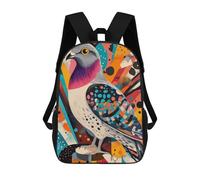 sinyumoney 3D Printed Children's Backpack Colorful Pigeon Art Pigeon - Urban Elegance in Color Travel Lightweight School Bag Fashion School Backpack for Kids School Students 17inch