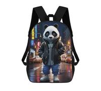 sinyumoney 3D Printed Children's Backpack Cool Panda Travel Lightweight School Bag Fashion School Backpack for Kids School Students 17inch