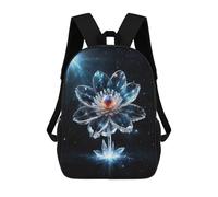 sinyumoney 3D Printed Children's Backpack Cosmic Flower Travel Lightweight School Bag Fashion School Backpack for Kids School Students 17inch