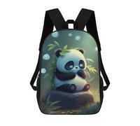 sinyumoney 3D Printed Children's Backpack Cute Panda Animal Cartoon School Backpack High Capacity Travel Book Bags for Boys Elementary And Middle School Students 17inch