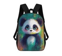 sinyumoney 3D Printed Children's Backpack Cute Panda Painting Travel Lightweight School Bag Fashion School Backpack for Kids School Students 17inch