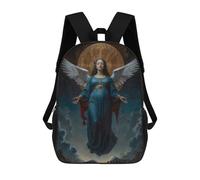 sinyumoney 3D Printed Children's Backpack Divine Mary School Backpack High Capacity Travel Book Bags for Boys Elementary And Middle School Students 17inch