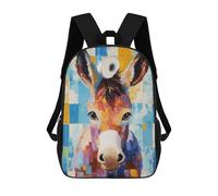 sinyumoney 3D Printed Children's Backpack Donkey with Toilet Paper School Backpack High Capacity Travel Book Bags for Boys Elementary And Middle School Students 17inch