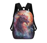 sinyumoney 3D Printed Children's Backpack Dragon In The Universe Travel Lightweight School Bag Fashion School Backpack for Kids School Students 17inch