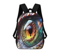 sinyumoney 3D Printed Children's Backpack Dragon's Eye Gaze School Backpack High Capacity Travel Book Bags for Boys Elementary And Middle School Students 17inch