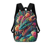 sinyumoney 3D Printed Children's Backpack Dragons Garden Travel Lightweight School Bag Fashion School Backpack for Kids School Students 17inch