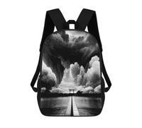 sinyumoney 3D Printed Children's Backpack Dramatic Shrine School Backpack High Capacity Travel Book Bags for Boys Elementary And Middle School Students 17inch