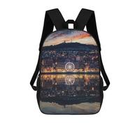 sinyumoney 3D Printed Children's Backpack Dundee City Travel Lightweight School Bag Fashion School Backpack for Kids School Students 17inch