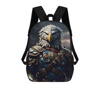sinyumoney 3D Printed Children's Backpack Eagle Armor Fighting Travel Lightweight School Bag Fashion School Backpack for Kids School Students 17inch