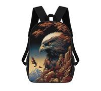 sinyumoney 3D Printed Children's Backpack Eagle Majesty in Nature Travel Lightweight School Bag Fashion School Backpack for Kids School Students 17inch