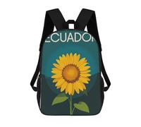 sinyumoney 3D Printed Children's Backpack Ecuador Sunflower Travel School Backpack High Capacity Travel Book Bags for Boys Elementary And Middle School Students 17inch