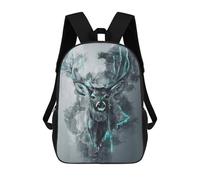 sinyumoney 3D Printed Children's Backpack Electric Deer Art Print Travel Lightweight School Bag Fashion School Backpack for Kids School Students 17inch