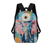 sinyumoney 3D Printed Children's Backpack Elephant with Toilet Paper Travel Lightweight School Bag Fashion School Backpack for Kids School Students 17inch