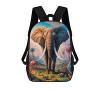 sinyumoney 3D Printed Children's Backpack Enchanted Elephant Travel Lightweight School Bag Fashion School Backpack for Kids School Students 17inch
