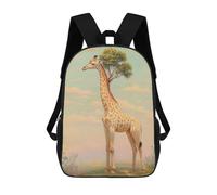 sinyumoney 3D Printed Children's Backpack Fantasy Giraffe Animal School Backpack High Capacity Travel Book Bags for Boys Elementary And Middle School Students 17inch
