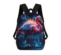 sinyumoney 3D Printed Children's Backpack Flamingo School Backpack High Capacity Travel Book Bags for Boys Elementary And Middle School Students 17inch