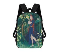 sinyumoney 3D Printed Children's Backpack Forest Enchantress School Backpack High Capacity Travel Book Bags for Boys Elementary And Middle School Students 17inch