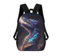 sinyumoney 3D Printed Children's Backpack Galactic Dragon Breath Artwork -2 Travel Lightweight School Bag Fashion School Backpack for Kids School Students 17inch