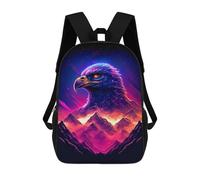 sinyumoney 3D Printed Children's Backpack Galactic Eagle Majesty School Backpack High Capacity Travel Book Bags for Boys Elementary And Middle School Students 17inch