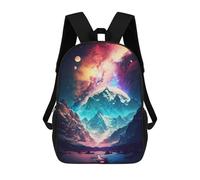 sinyumoney 3D Printed Children's Backpack Galactic Mountain Wonderland Travel Lightweight School Bag Fashion School Backpack for Kids School Students 17inch
